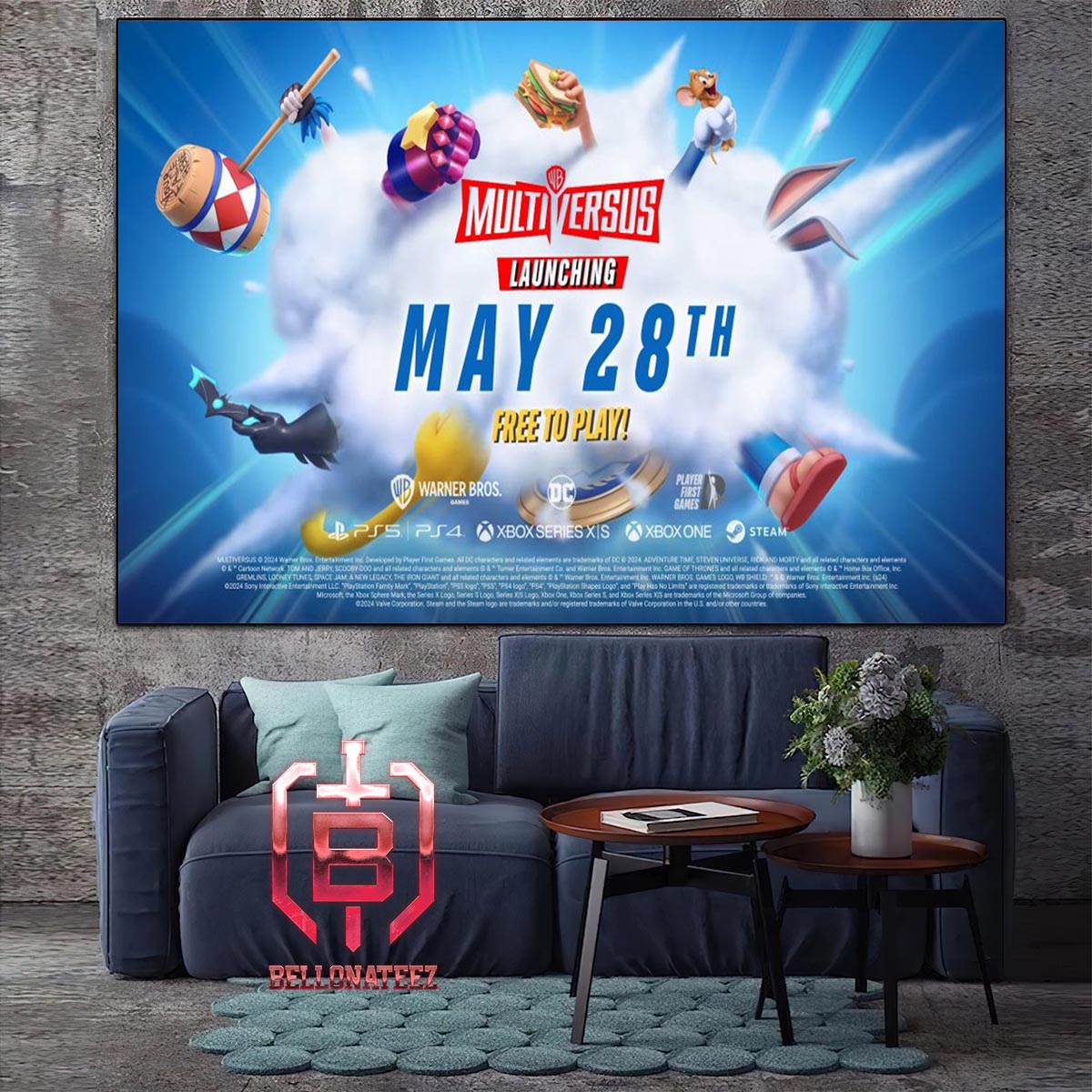 Waner Bros DC Game Multiversus Launches On May 28 For Free Home Decor  Poster Canvas - Bellonateez