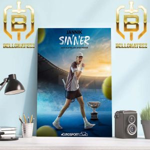 2024 Australian Open Champions Is Jannik Sinner For Mens Singles Home Decor Poster Canvas