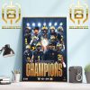 Congratulations To Michigan Wolverines Football Are 2023-24 National Champions College Football Home Decor Poster Canvas