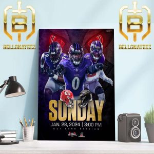 Baltimore Ravens Vs Kansas City Chiefs At M And T Bank Stadium January 28th 2024 For The AFC Championship Home Decor Poster Canvas