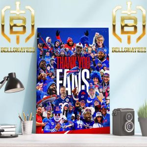 Buffalo Bills Football Thank You Fans Bills Mafia For The 2023 Season Home Decor Poster Canvas