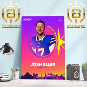 Buffalo Bills Josh Allen MVP Finalist NFL Honors Home Decor Poster Canvas