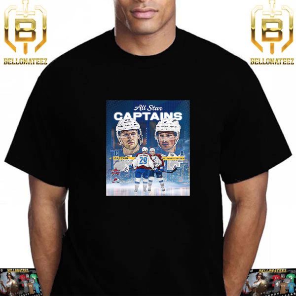 Captain Nathan MacKinnon And Alternate Captain Cale Makar Of Colorado Avalanche Are All Star Captains Unisex T-Shirt