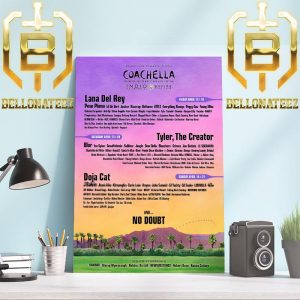 Coachella Valley Music And Arts Festival Indio California Empire Polo Club 2024 Lineup Home Decor Poster Canvas