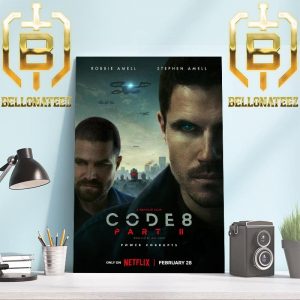 Code 8 Part II Official Poster With Starring Robbie Amell And Stephen Amell Home Decor Poster Canvas