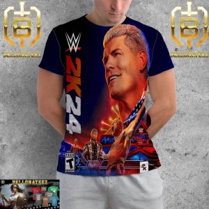 Cody Rhodes On Cover WWE 2K24 Official Poster All Over Print Shirt