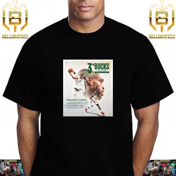 Congrats Khris Middleton 3rd Milwaukee Bucks All-Time Scoring Leader Unisex T-Shirt