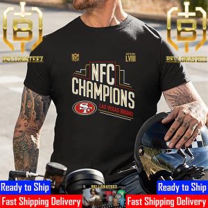 Congrats San Francisco 49ers Are 2023 NFC Champions And Advance to Super Bowl LVIII Las Vegas Bound Unisex T-Shirt