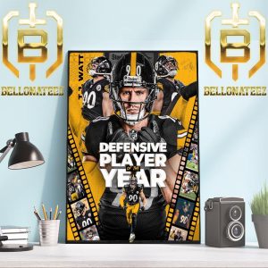 Congrats To Pittsburgh Steelers Player TJ Watt Is The NFL Defensive Player Of The Year Home Decor Poster Canvas