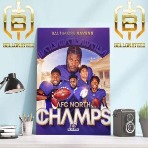 Congrats To The Kings In The North Baltimore Ravens Are AFC North Champions Home Decor Poster Canvas