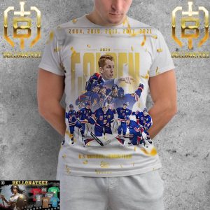 Congrats To The US National Hockey Juniors Team For Winning The 2024 Golden World Juniors Championship For The 6th Time All Over Print Shirt