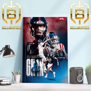 Congrats Two QBs Of Ole Miss Football Jaxson Dart And Corral Matt With 6K Passing YDs And 1K Rushing YDs Home Decor Poster Canvas