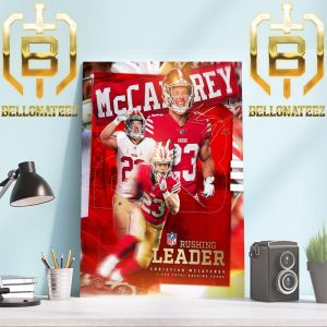 Congratulations To Christian McCaffrey Is The NFL Rushing Leader Home Decor Poster Canvas