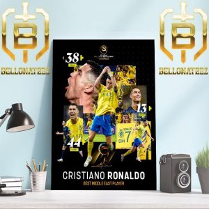Congratulations To Cristiano Ronaldo Is The Dubai Globe Soccer Awards Best Middle East Player Home Decor Poster Canvas