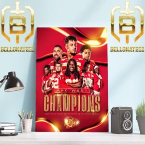 Congratulations To Kansas City Chiefs Back-To-Back-To-Back-To-Back-To-Back-To-Back-To-Back-To-Back AFC West Champions Home Decor Poster Canvas