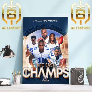 Congratulations To The Dallas Cowboys Are NFC East Champions And Clinched NFL Playoffs Home Decor Poster Canvas