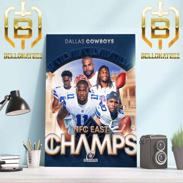 Congratulations To The Dallas Cowboys Are NFC East Champions And Clinched NFL Playoffs Home Decor Poster Canvas