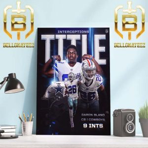 Dallas Cowboys DaRon Bland Is The 2023 Interceptions King With 9 Ints Home Decor Poster Canvas
