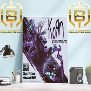 Festival Republic Presents Korn at Gunnersbury Park London 11 August 2024 Home Decor Poster Canvas