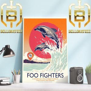 Foo Fighters Show Tonight at Apollo Projects Stadium Christchurch New Zealand January 24th 2024 Home Decor Poster Canvas