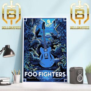 Foo Fighters Times Like These And Generator January 27th 2024 at Sky Stadium Wellington Home Decor Poster Canvas
