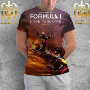 Formula 1 Drive To Survive Season 6 February 23th 2024 With Max Verstappen Stars In The Official Poster All Over Print Shirt
