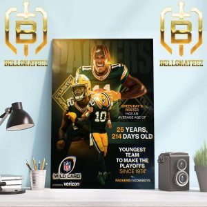 Green Bay Packers Are The Youngest Team To Make The NFL Playoffs Since 1974 Home Decor Poster Canvas