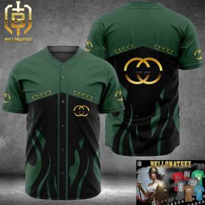 Gucci Green Black Luxury Brand Premium Shirt For Fans Baseball Jersey Outfit