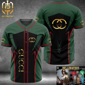Gucci Green Black Luxury Brand Shirt For Fans Baseball Jersey Outfit