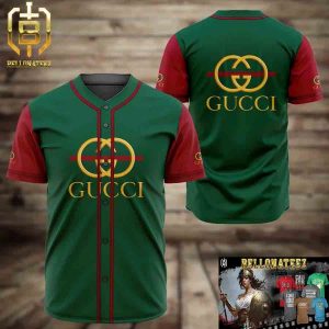 Gucci Green Luxury Brand Shirt For Fans Baseball Jersey Outfit
