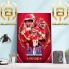 Kansas City Chiefs Back-to-Back AFC Champions Advanced 2024 Super Bowl LVIII Bound Home Decor Poster Canvas
