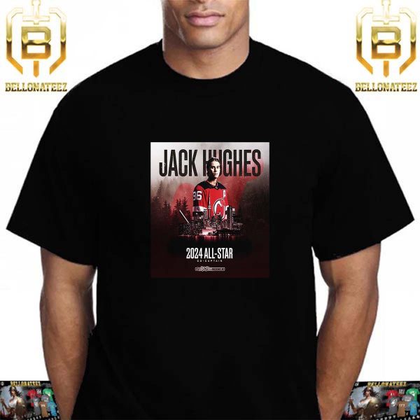 Jack Hughes In 2024 All-Star Co-Captain at The NHL All Star Game Unisex T-Shirt