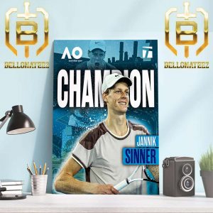 Jannik Sinner Mens Singles Champions Australian Open Winner Home Decor Poster Canvas