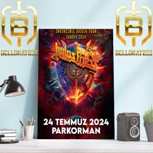 Judas Priest Invincible Shield Tour Europe At Parkorman Istanbul 24 July 2024 Home Decor Poster Canvas
