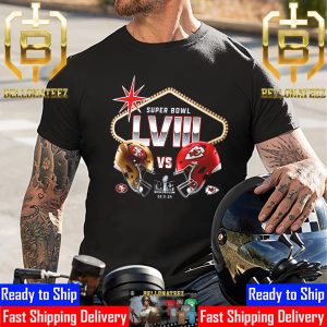 Kansas City Chiefs Vs San Francisco 49ers Super Bowl LVIII Helmet Matchup Unisex T-Shirt