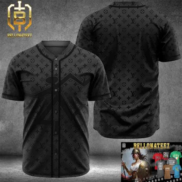 Louis Vuitton Black Premium Luxury Brand Fashion Shirt For Fans Baseball Jersey Outfit