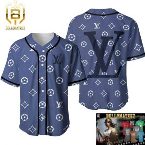 Louis Vuitton Blue Luxury Brand Fashion Shirt For Fans Baseball Jersey Outfit