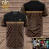 Louis Vuitton Brown Black Luxury Brand Premium Fashion Shirt For Fans Baseball Jersey Outfit