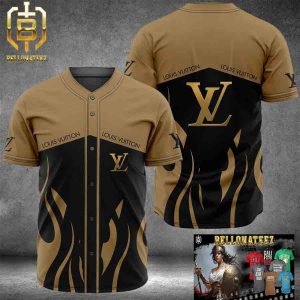Louis Vuitton Brown Black Luxury Brand Premium Fashion Shirt For Fans Baseball Jersey Outfit