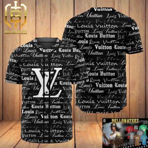 Louis Vuitton Logo Black Luxury Brand Fashion Shirt For Fans Baseball Jersey Outfit