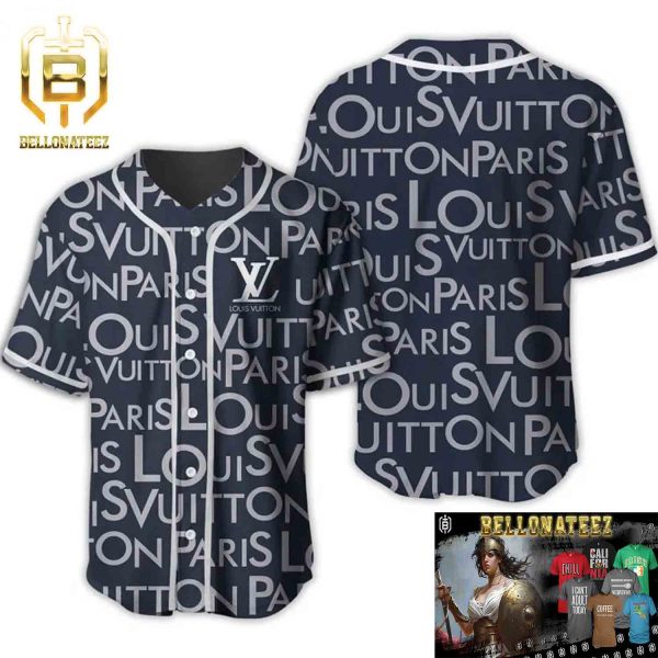 Louis Vuitton Navy Luxury Brand Fashion Shirt For Fans Baseball Jersey Outfit