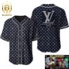 Louis Vuitton White Blue Luxury Brand Fashion Shirt For Fans Baseball Jersey Outfit