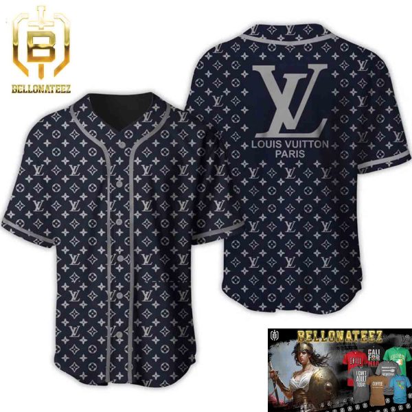Louis Vuitton Paris Navy Luxury Brand Fashion Shirt For Fans Baseball Jersey Outfit