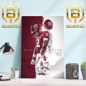 Maroon And White Game Save The Date Texas A And M Football Spring Game April 20th 2024 at Kyle Field Home Decor Poster Canvas