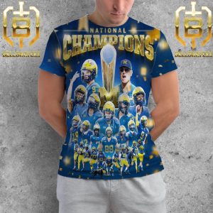 Michigan Wolverines Football Is On Top Of The College Football World National Champions For The First Time Since 1997 All Over Print Shirt