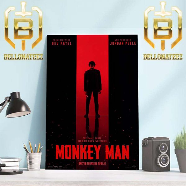 Monkey Man Official Poster Home Decor Poster Canvas