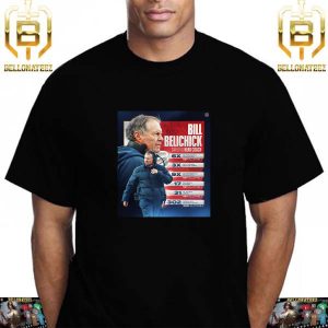 New England Patriots Legend Bill Belichick Career As Head Coach Unisex T-Shirt