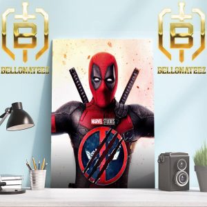 Official Poster Deadpool 3 Of Marvel Studios With Starring Ryan Reynolds Home Decor Poster Canvas