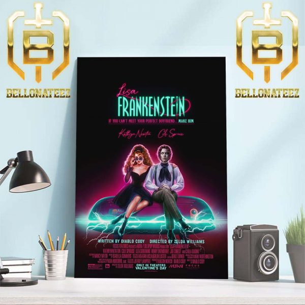 Official Poster For Lisa Frankenstein With Starring Kathryn Newton And Cole Sprouse Home Decor Poster Canvas
