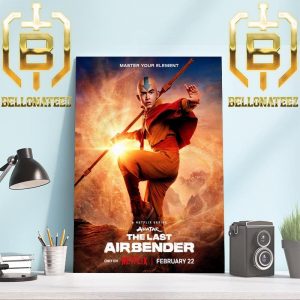 Official Poster For Master Your Element Aang In The Live-Action Avatar The Last Airbender Series Home Decor Poster Canvas